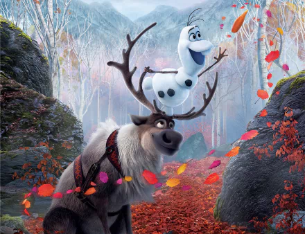 Olaf (Frozen) Sven (Frozen) movie Frozen 2 HD Desktop Wallpaper | Background Image