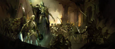 warrior skeleton necromancer video game Diablo IV HD Desktop Wallpaper | Background Image