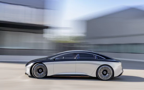 silver car concept car electric car car Mercedes-Benz Mercedes-Benz Vision EQ vehicle Mercedes-Benz Vision EQS HD Desktop Wallpaper | Background Image
