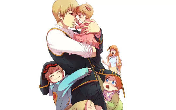 Okita Sougo Kagura (Gintama) Anime Gintama HD Desktop Wallpaper | Background Image