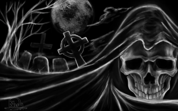 cross dark skull HD Desktop Wallpaper | Background Image