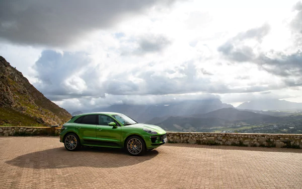 SUV green car car Porsche Porsche Macan vehicle Porsche Macan Turbo HD Desktop Wallpaper | Background Image
