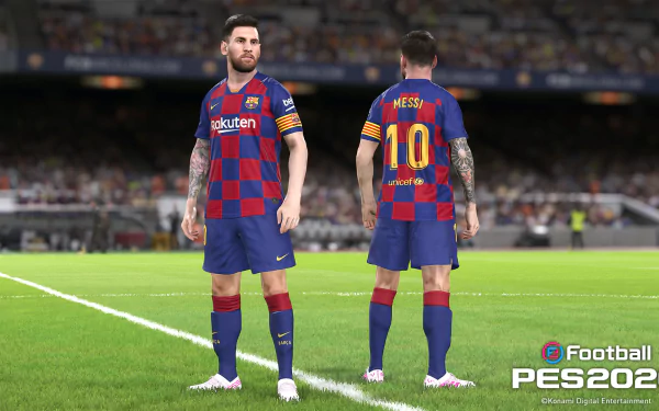 Lionel Messi soccer video game eFootball PES 2020 HD Desktop Wallpaper | Background Image