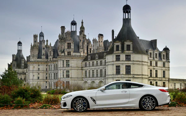 grand tourer white car car BMW 840d BMW vehicle BMW 8 Series HD Desktop Wallpaper | Background Image