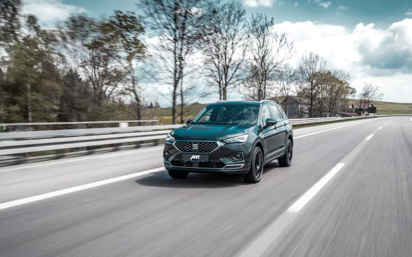green car SUV car Seat crossover car vehicle Seat Tarraco HD Desktop Wallpaper | Background Image