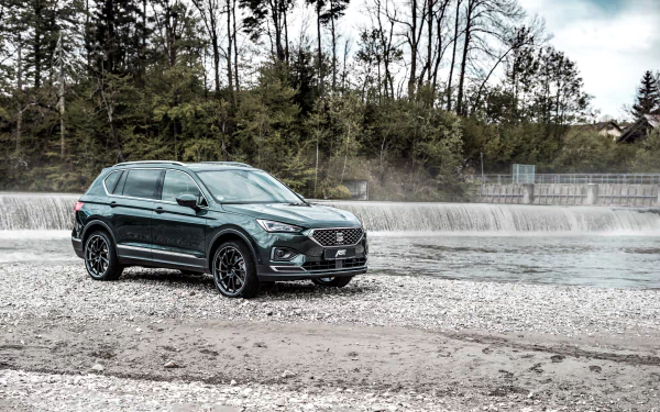 green car SUV car Seat crossover car vehicle Seat Tarraco HD Desktop Wallpaper | Background Image