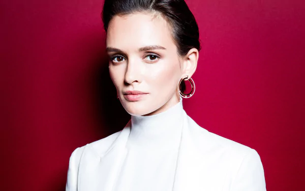 black hair brown eyes earrings face Russian singer actress woman Paulina Andreeva HD Desktop Wallpaper | Background Image