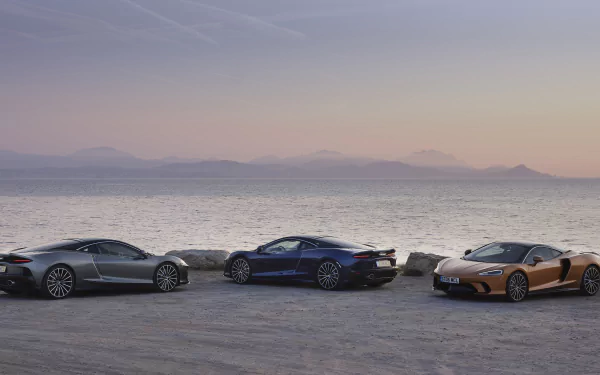 silver car orange car car supercar McLaren vehicle McLaren GT HD Desktop Wallpaper | Background Image