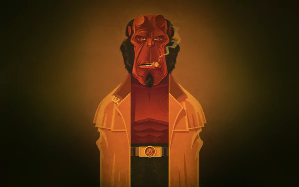 Dark Horse Comics minimalist Comic Hellboy Minimalist Comic HD Desktop Wallpaper | Background Image
