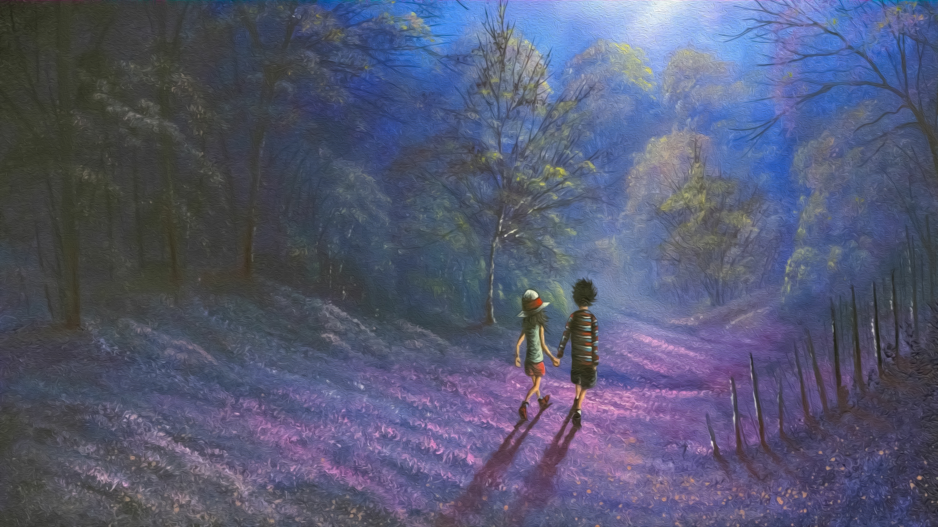 Night Walk - Oil on Canvas by Manufan63