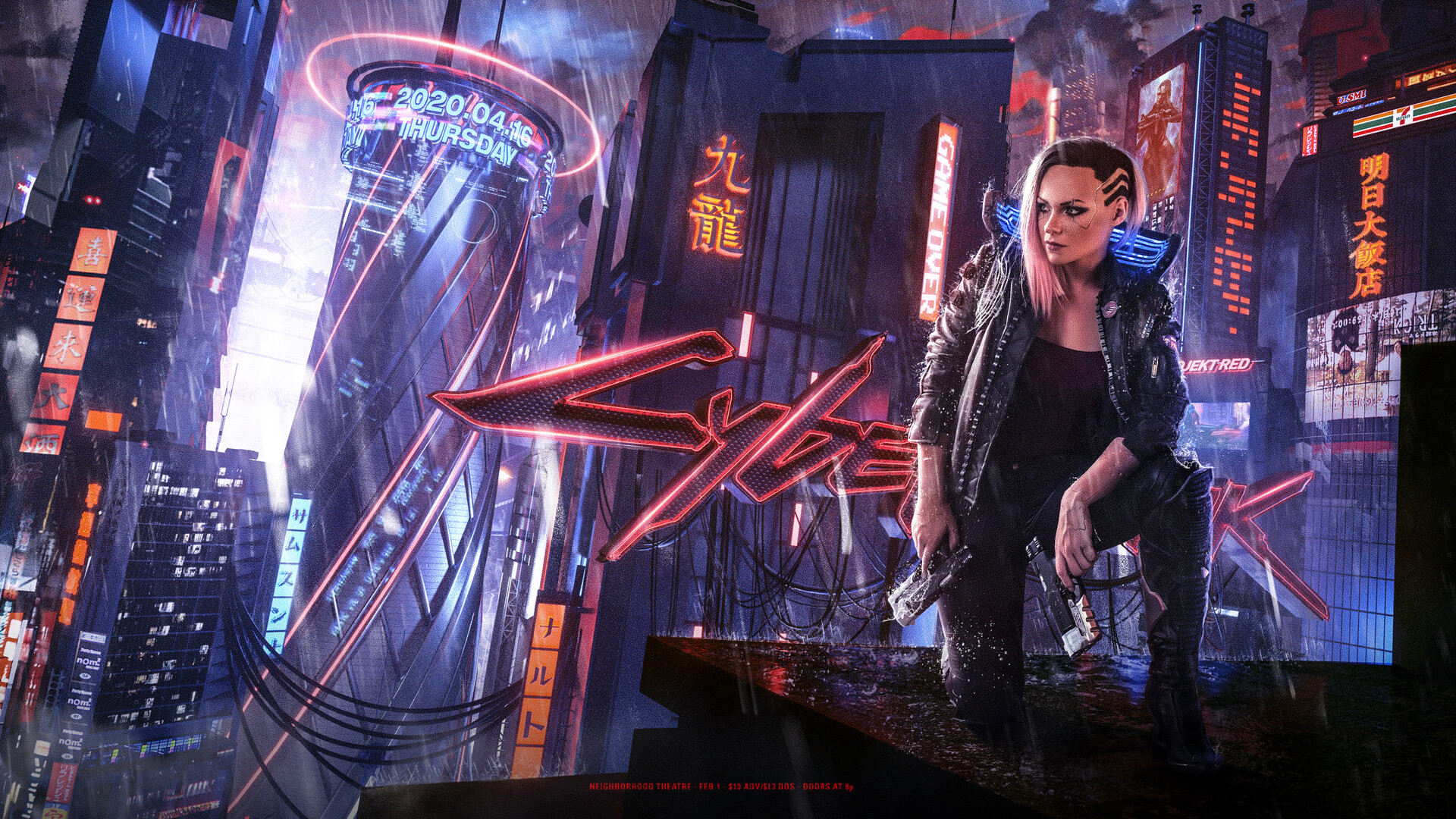 Download City Woman Warrior Futuristic Cyberpunk Video Game Cyberpunk