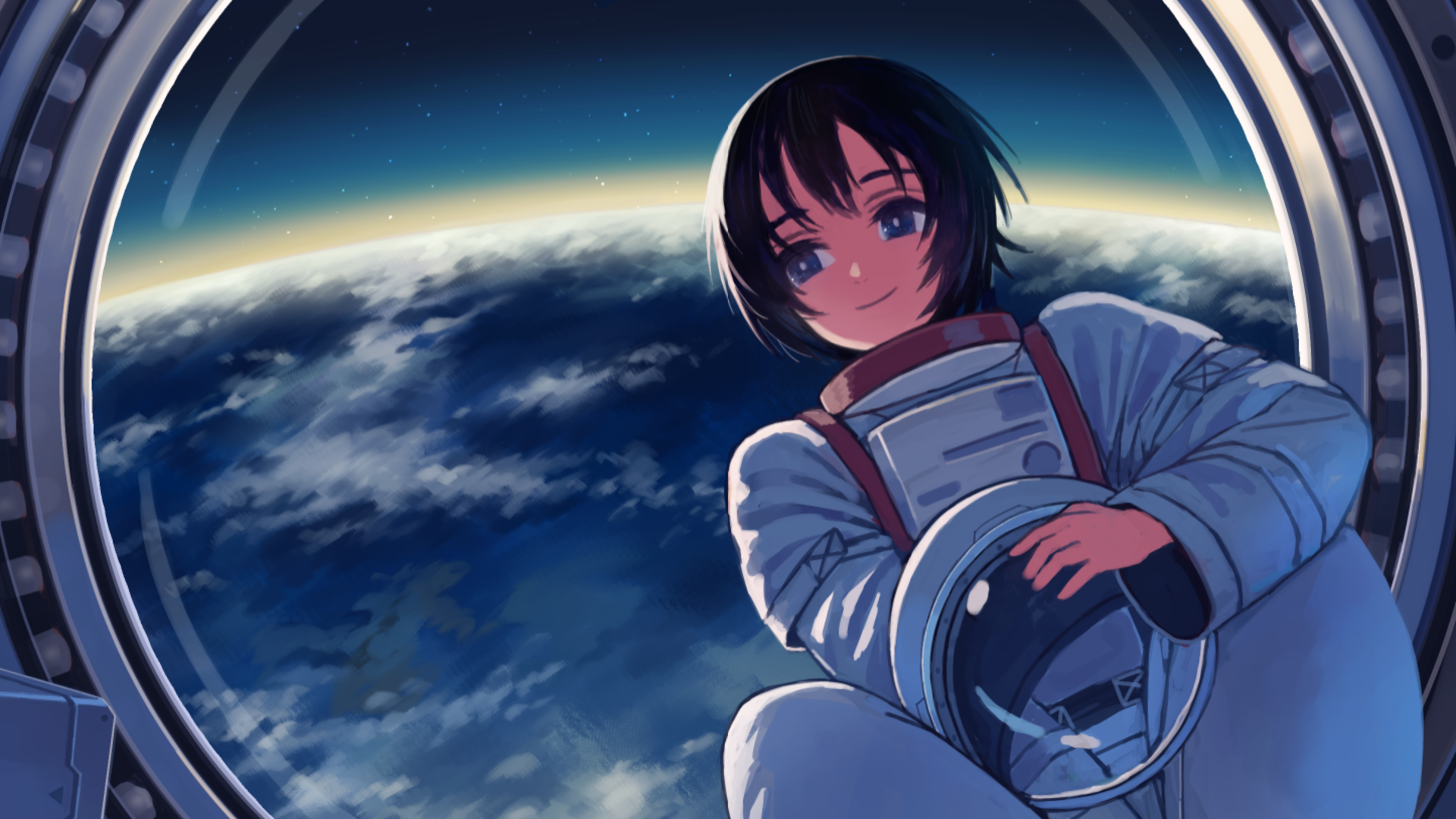 Anime Astronaut HD Wallpaper