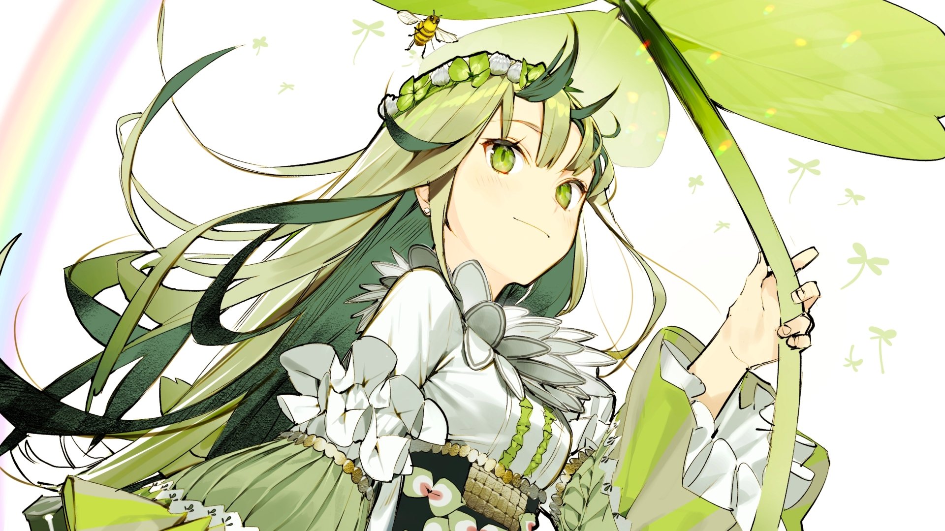 Download Green Eyes Green Hair Anime Original HD Wallpaper by 428clv