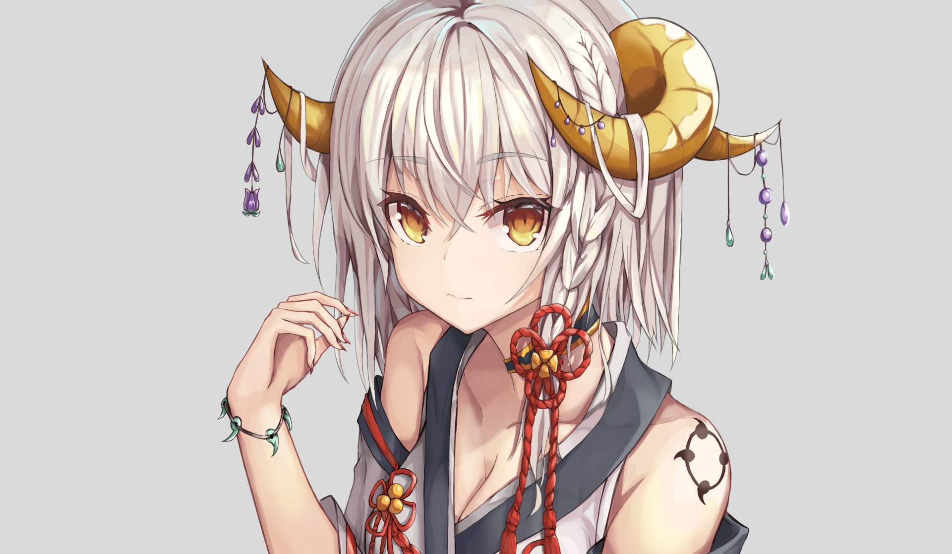 Download White Hair Yellow Eyes Anime Girl Anime Girl 4k Ultra HD Wallpaper