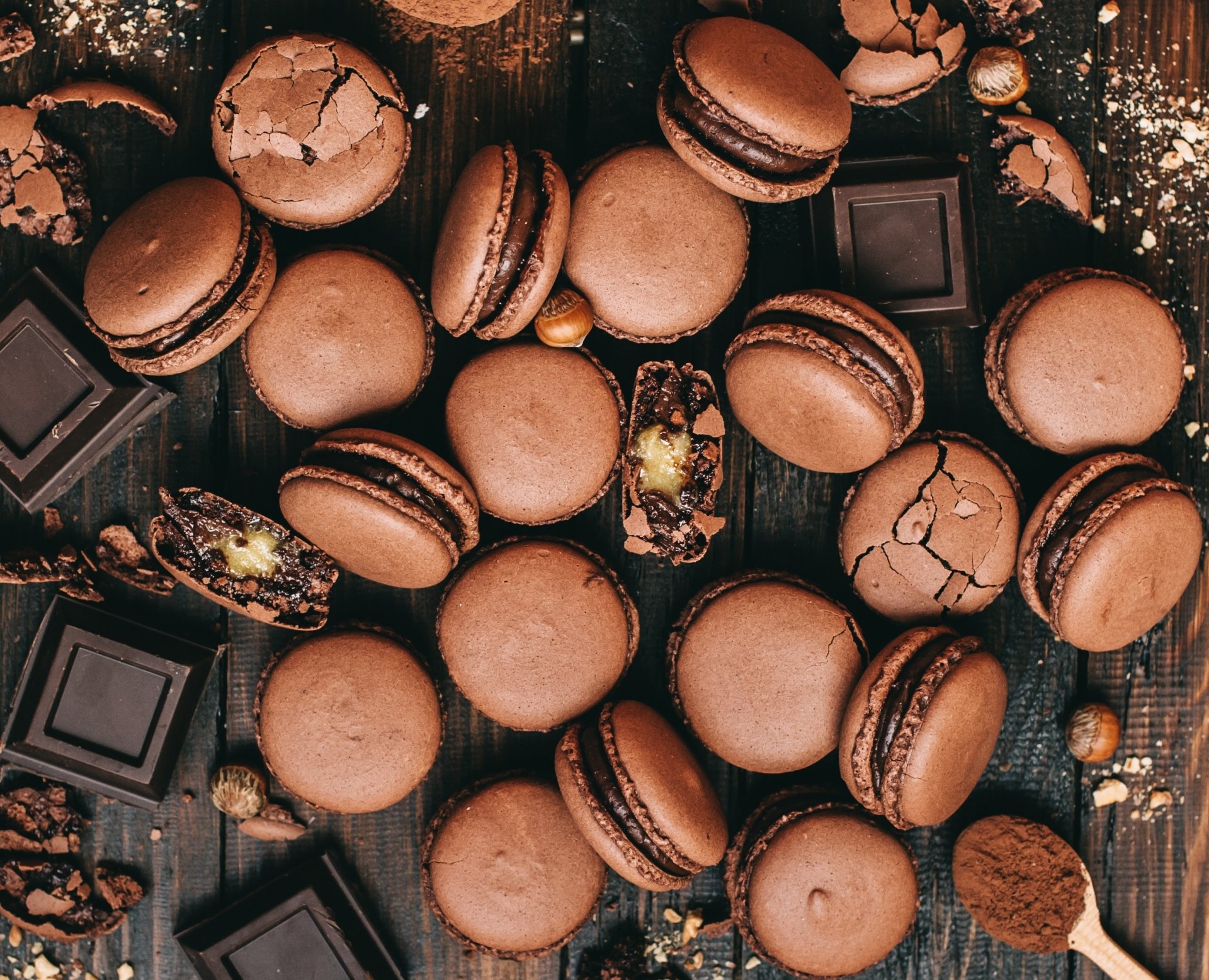 Download Sweets Chocolate Food Macaron HD Wallpaper