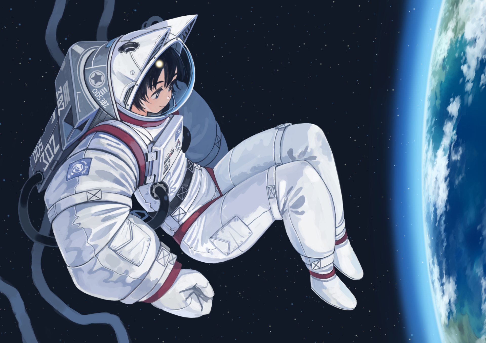 Anime Astronaut HD Wallpaper by WINDow
