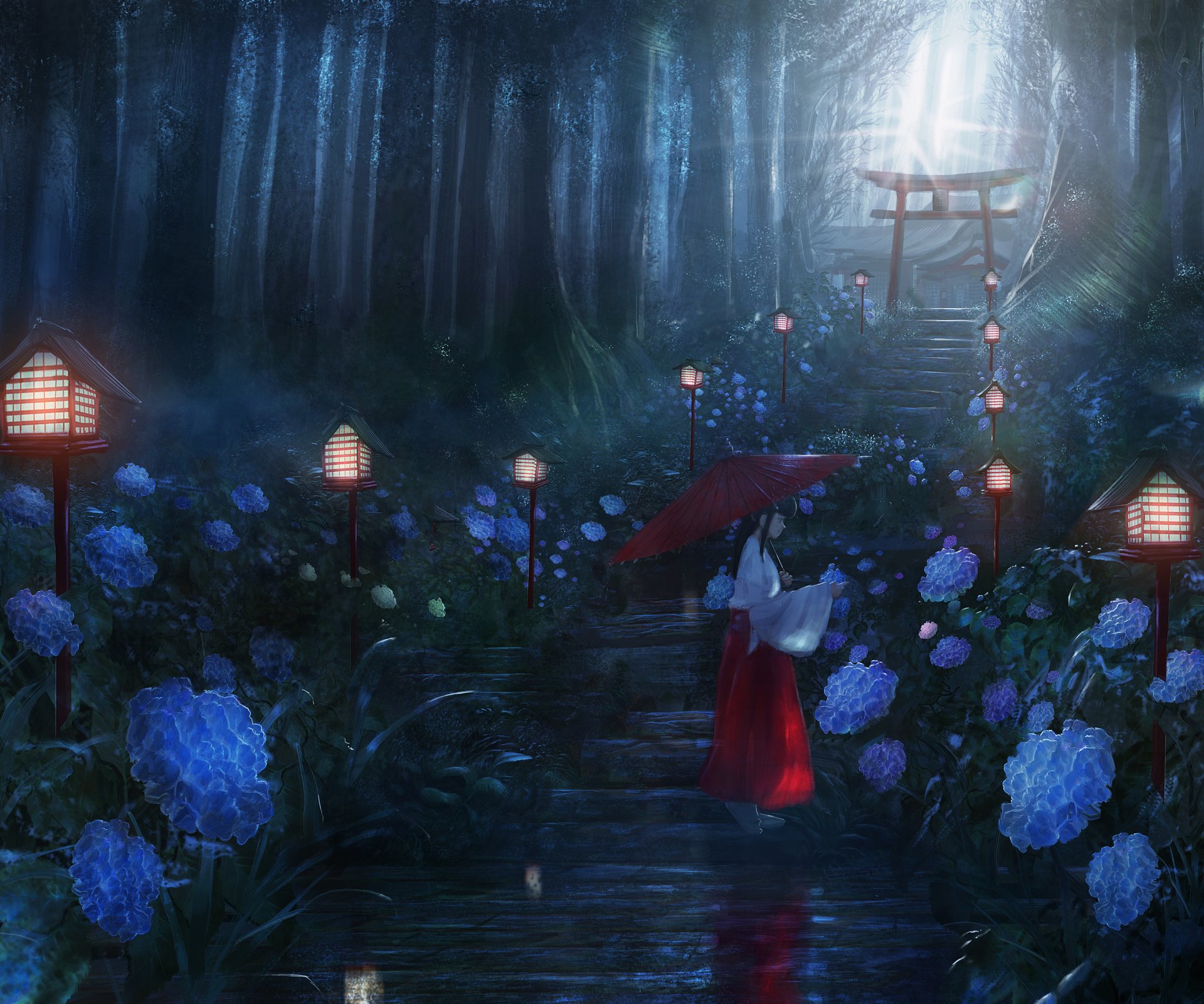 Вечерний сад аниме