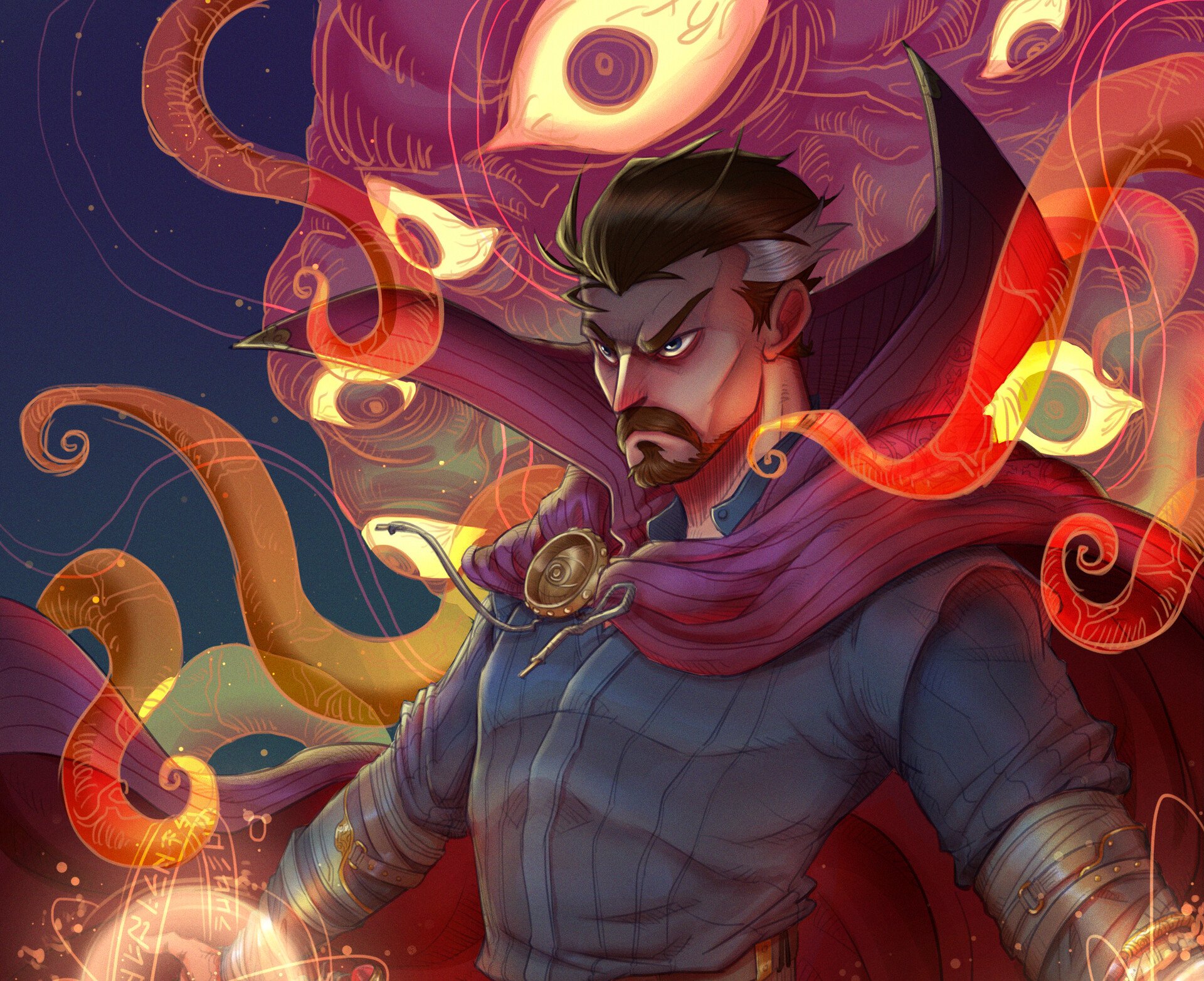 Download Comic Doctor Strange HD Wallpaper by Li Hao