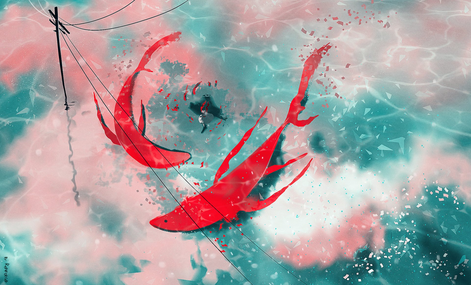 Anime Fish in Water HD Wallpaper by reinforced