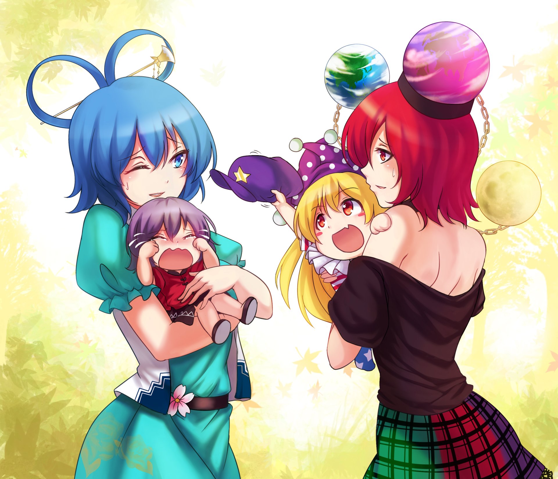 Download Clownpiece (Touhou) Hecatia Lapislazuli Yoshika Miyako Seiga Kaku Anime Touhou HD Wallpaper by Koissa