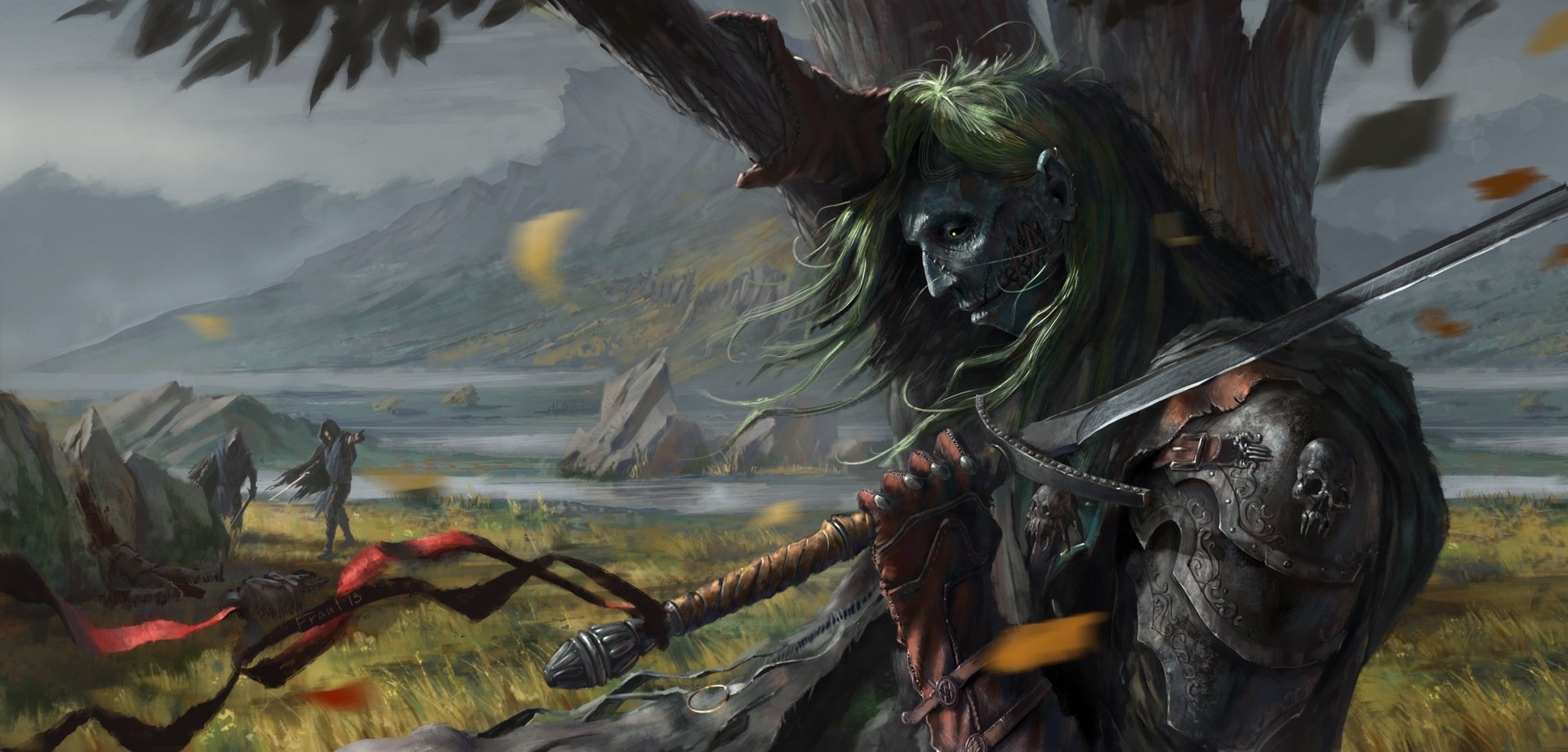 Download Sword Dark Warrior HD Wallpaper | 3000x1440 | Wallpaper Abyss