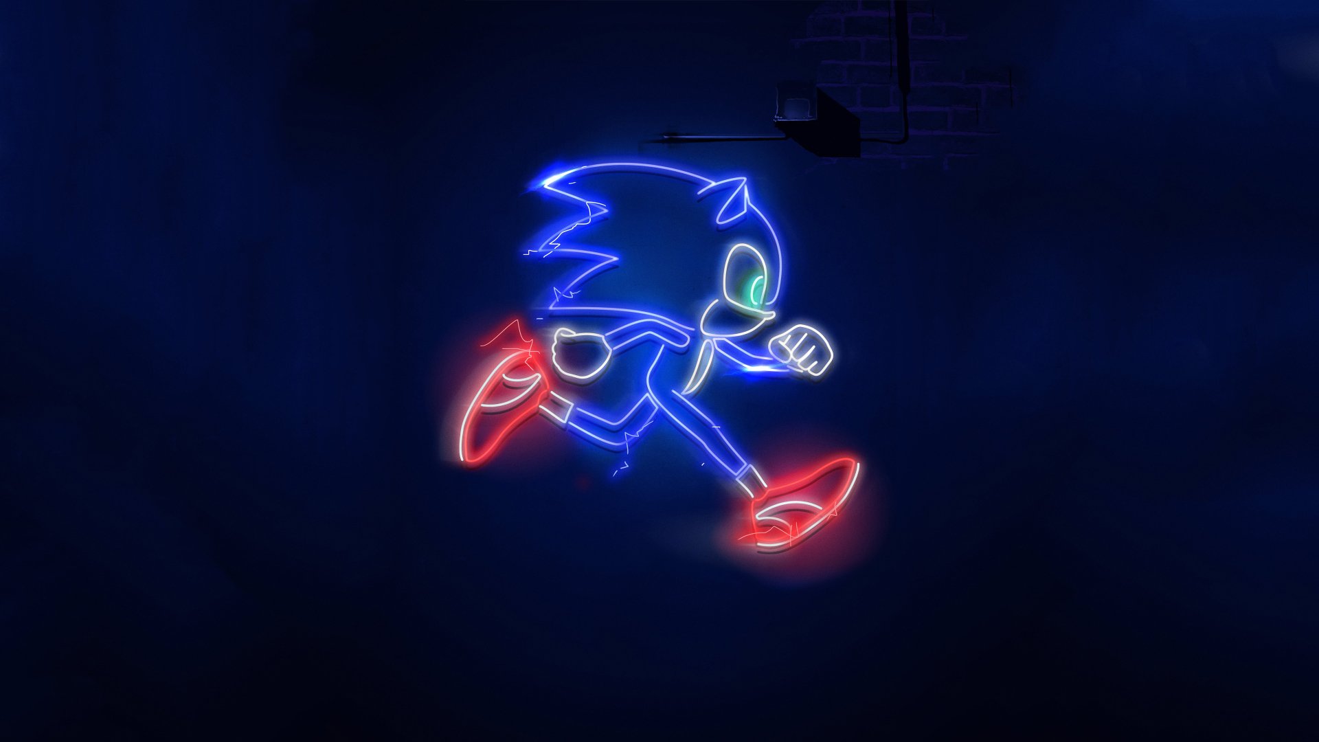 Sonic the Hedgehog Neon Sign 4k Ultra HD Wallpaper | Background Image