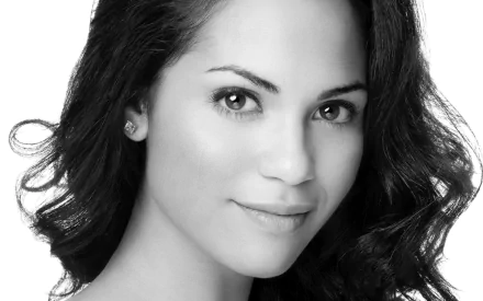 Black & White face American actress Celebrity Monica Raymund HD Desktop Wallpaper | Background Image