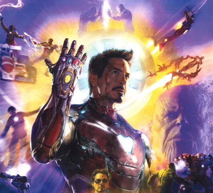 Infinity Gauntlet Robert Downey Jr. Iron Man movie Avengers EndGame HD Desktop Wallpaper | Background Image