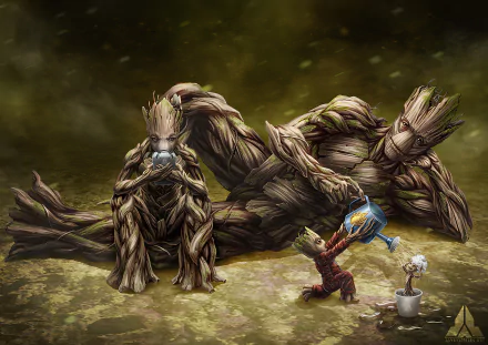 Guardians of the Galaxy Baby Groot Comic Groot HD Desktop Wallpaper | Background Image
