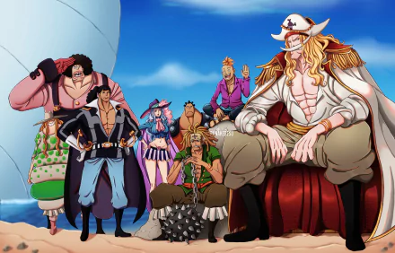 Whitey Bay Vista (One Piece) Rakuyo (One Piece) Marco (One Piece) Jozu (One Piece) Andre (One Piece) Edward Newgate Anime One Piece HD Desktop Wallpaper | Background Image