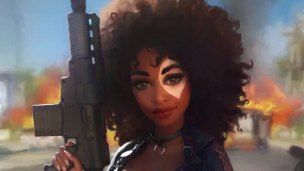 gun Domino (Marvel Comics) movie Deadpool 2 HD Desktop Wallpaper | Background Image