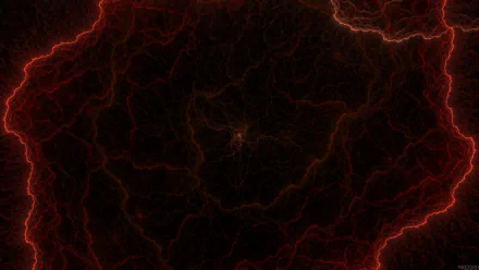 Abstract red design featuring dynamic, swirling patterns, creating an intense visual effect. A stunning 4K Ultra HD wallpaper for desktop backgrounds.