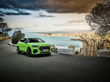 SUV green car car Audi vehicle Audi Q3 HD Desktop Wallpaper | Background Image