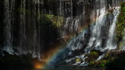 nature Shiraito Falls Japan rainbow waterfall HD Desktop Wallpaper | Background Image