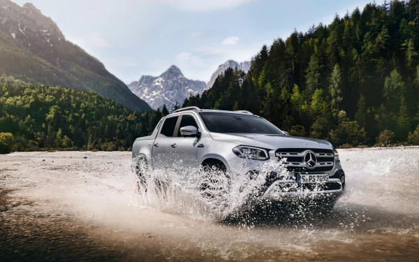 silver car car Mercedes-Benz vehicle Mercedes-Benz X-Class HD Desktop Wallpaper | Background Image