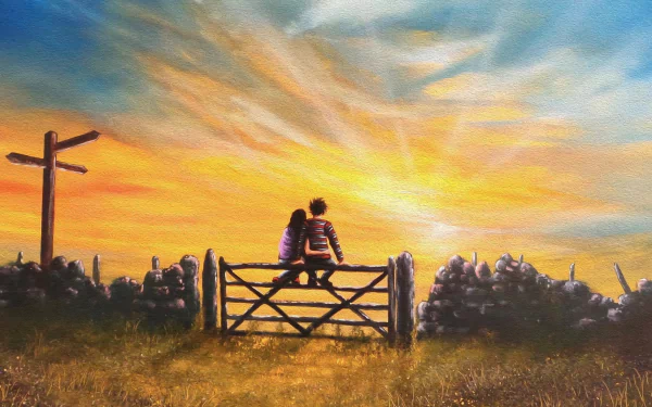  Young lovers - Oil on Canvas