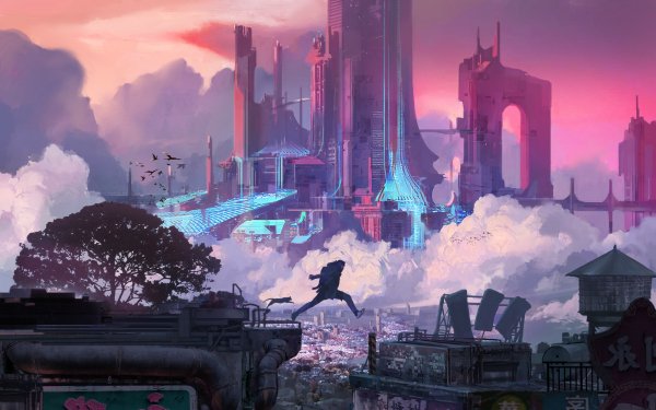 Sci Fi City Cityscape Skyscraper HD Wallpaper | Background Image