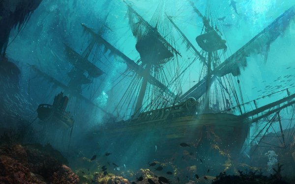 Video Game Assassin's Creed IV: Black Flag Assassin's Creed Ship Underwater Wreck HD Wallpaper | Background Image