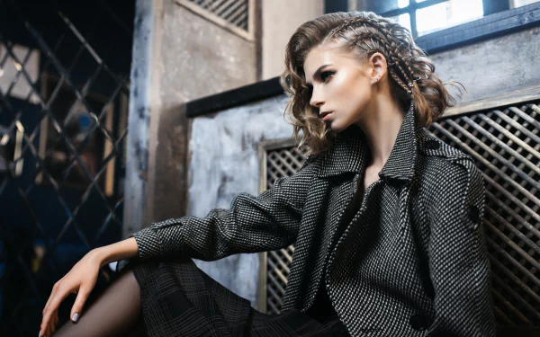 braid woman model HD Desktop Wallpaper | Background Image
