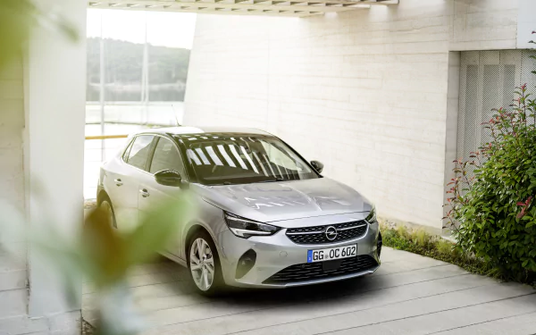 compact car silver car car opel vehicle Opel Corsa HD Desktop Wallpaper | Background Image