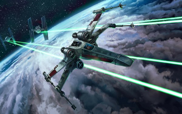 Sci Fi Star Wars X-Wing TIE Fighter Spaceship HD Wallpaper | Background Image