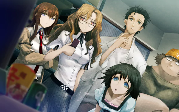 Mayuri Shiina Moeka Kiryū Itaru Hashida Kurisu Makise Rintaro Okabe Anime Steins;Gate HD Desktop Wallpaper | Background Image