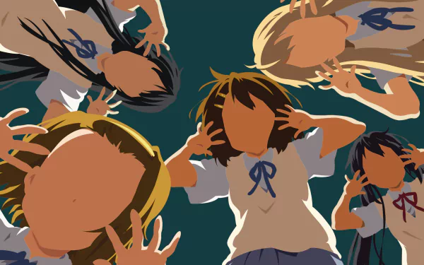 Yui Hirasawa Tsumugi Kotobuki Ritsu Tainaka Mio Akiyama Azusa Nakano Anime K-ON! HD Desktop Wallpaper | Background Image