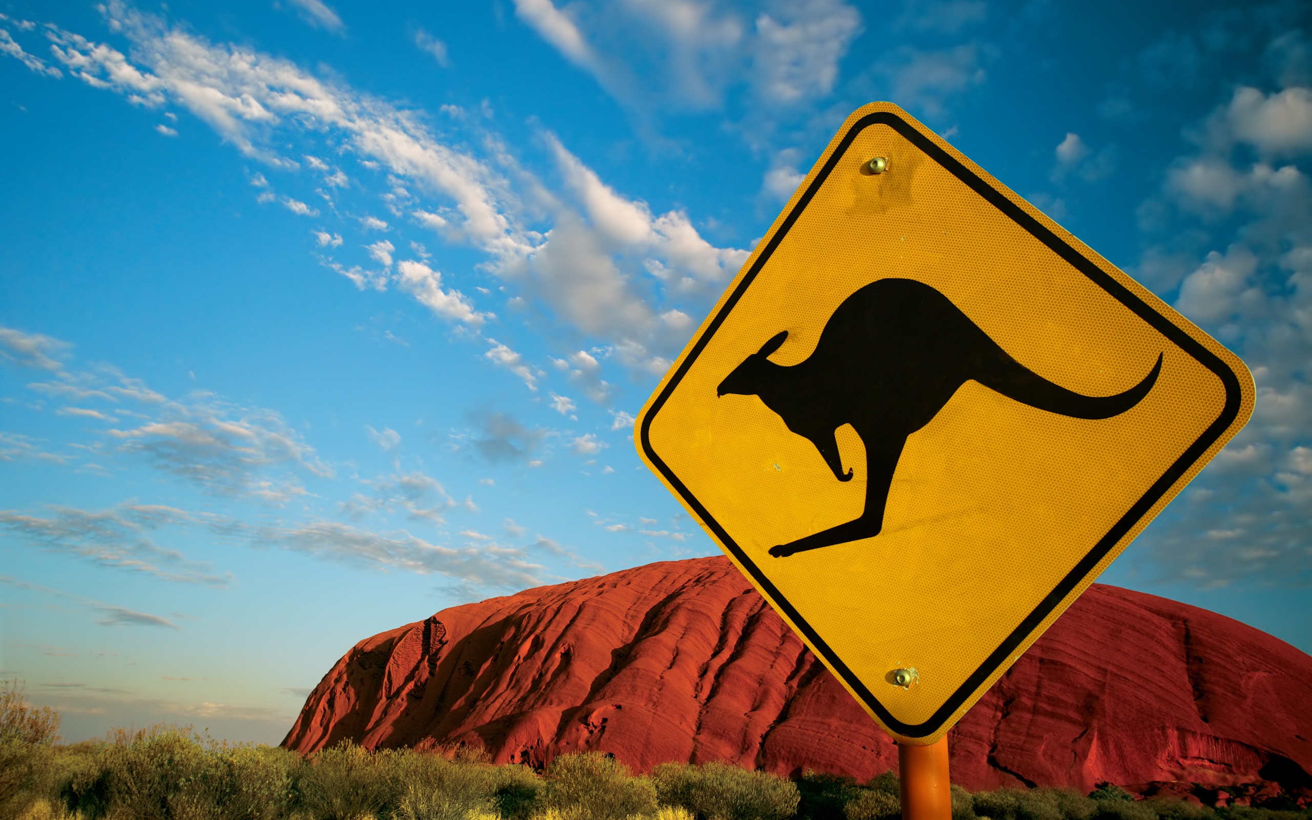 Ayers Rock Kangaroo desktop wallpaper - Misc sign