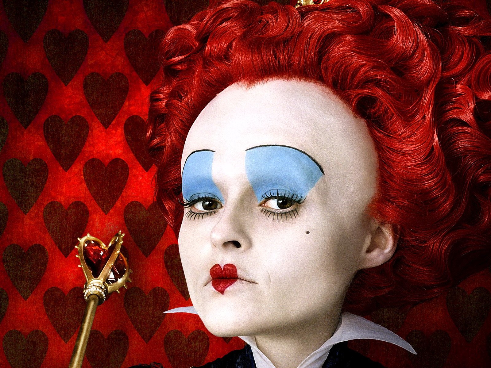Helena Bonham Carter in Alice in Wonderland movie (2010) wallpaper.