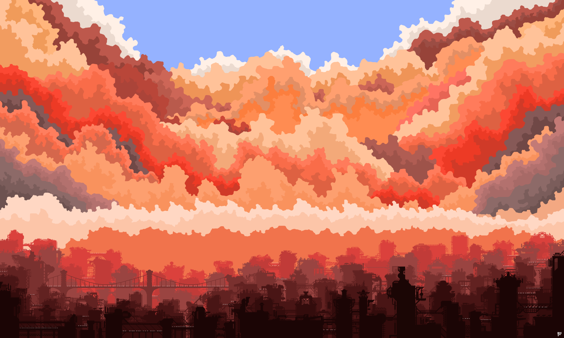 Sunset Skies: 4K Ultra HD Pixel Art Beauty by HeavyPxls