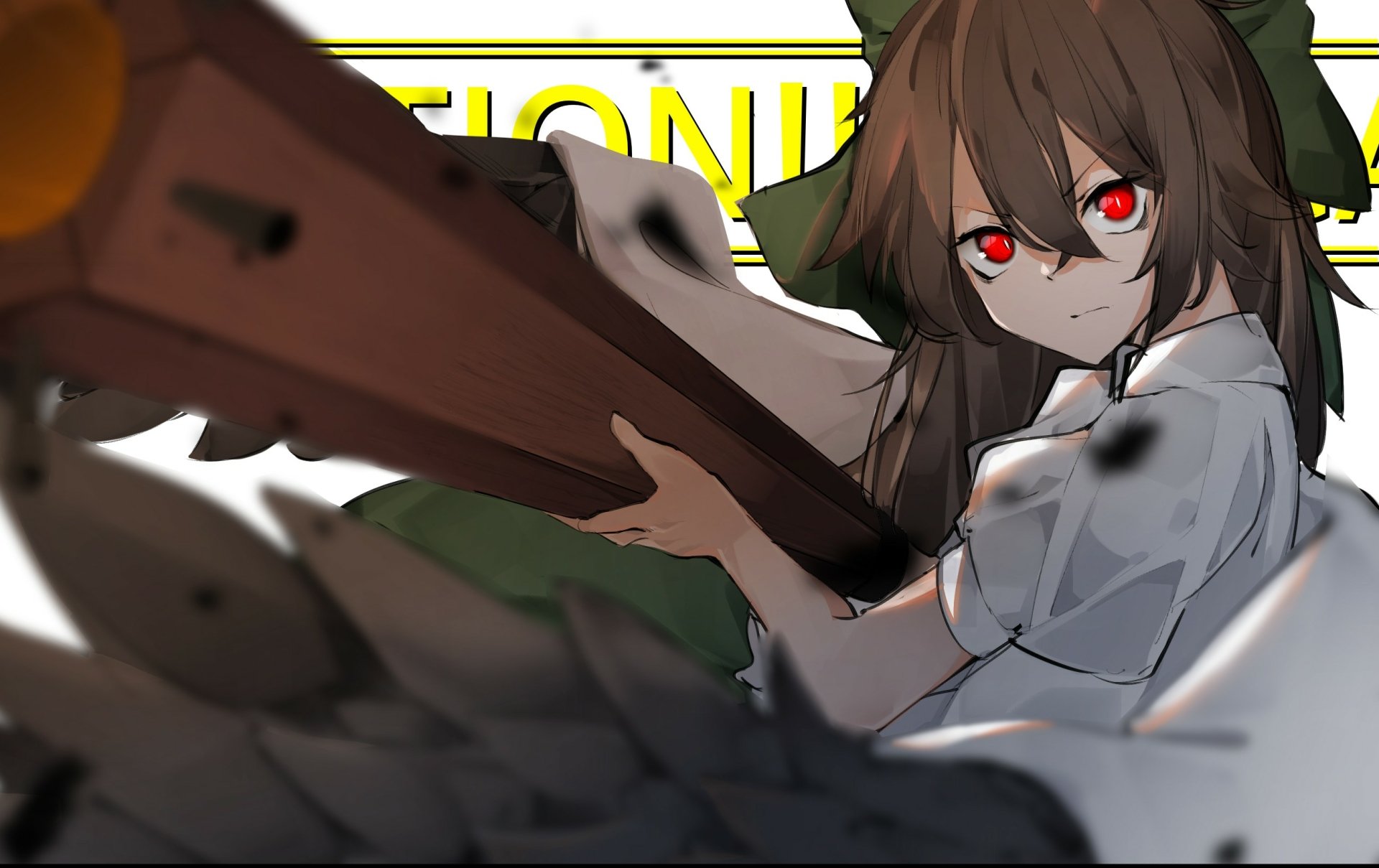 Download Utsuho Reiuji Anime Touhou HD Wallpaper by 飛者
