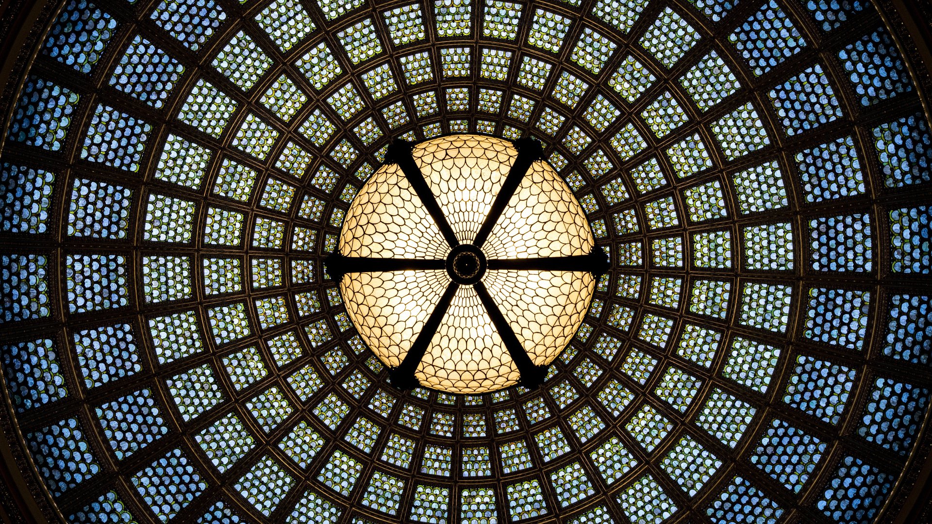 Chicago Cultural Ceiling Glass Dome 4k Ultra Hd Wallpaper