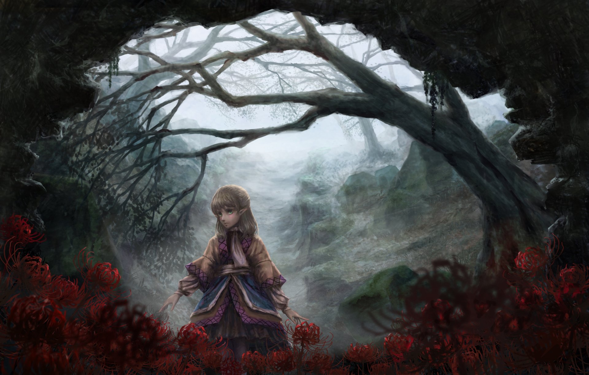 Download Parsee Mizuhashi Flower Anime Touhou HD Wallpaper by とも_ロウ