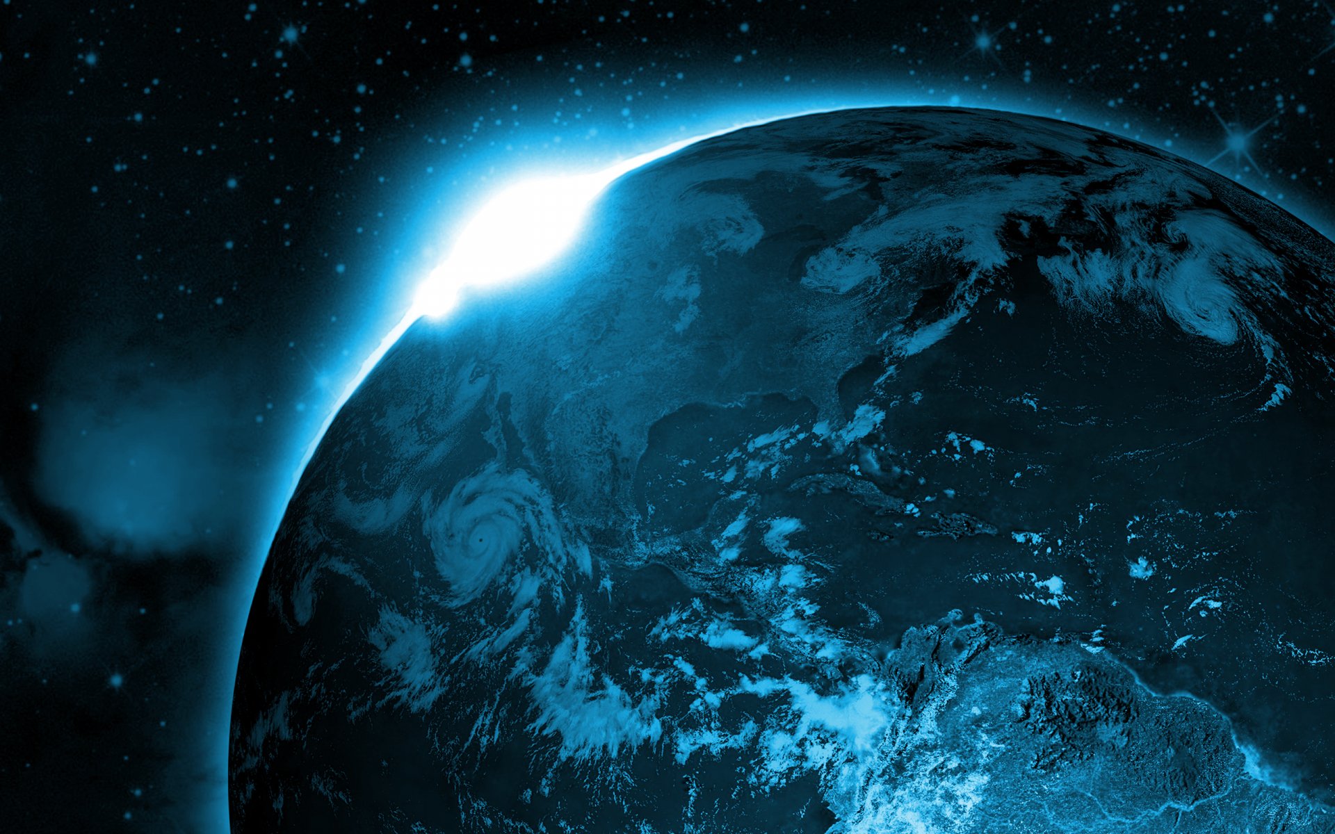 A stunning HD wallpaper of Earth from space, showcasing a glowing horizon against a celestial backdrop, capturing the beauty of nature in the cosmos.